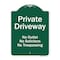 Signmission Private Driveway No Outlet Solicitors Or Trespassing Heavy-Gauge Aluminum Sign, 24" H, GW-1824-9781 A-DES-GW-1824-9781 - alternate 1